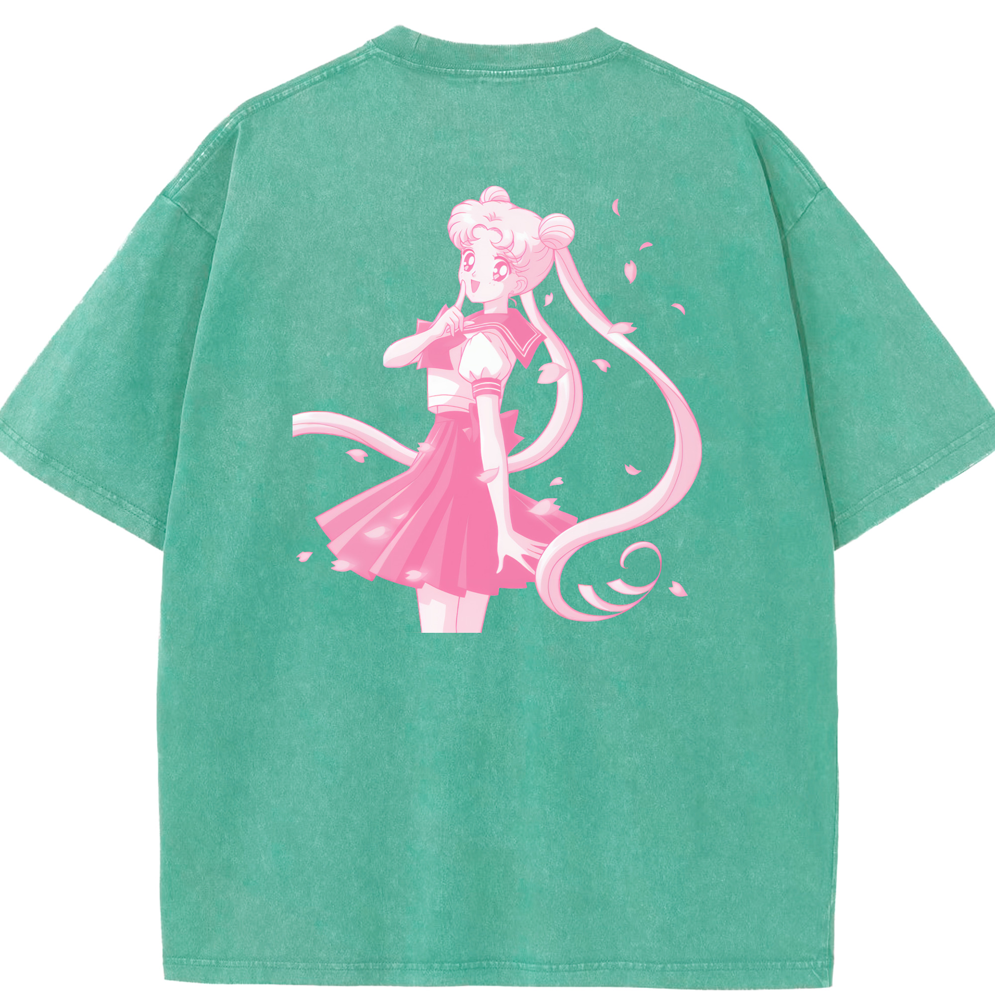 （画像用） 美少女戦士セーラームーン 愛野 美奈子 あいの みなこ Sailor Moon Aino Minako 綿100% ヴィンテージ風 半袖Tシャツ（背面プリント）